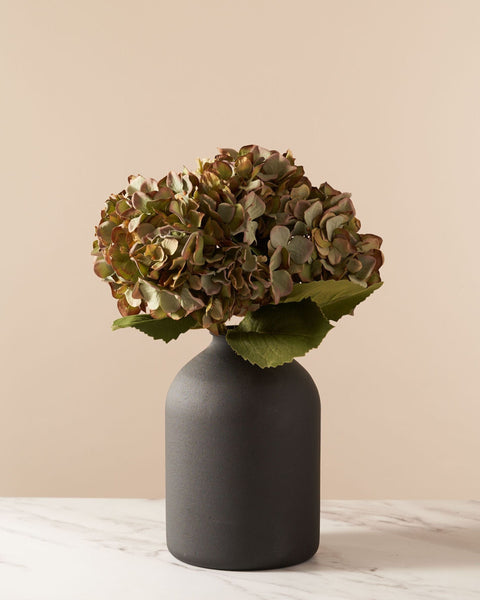 Faux Hydrangea Bouquet - Green (4 stems)