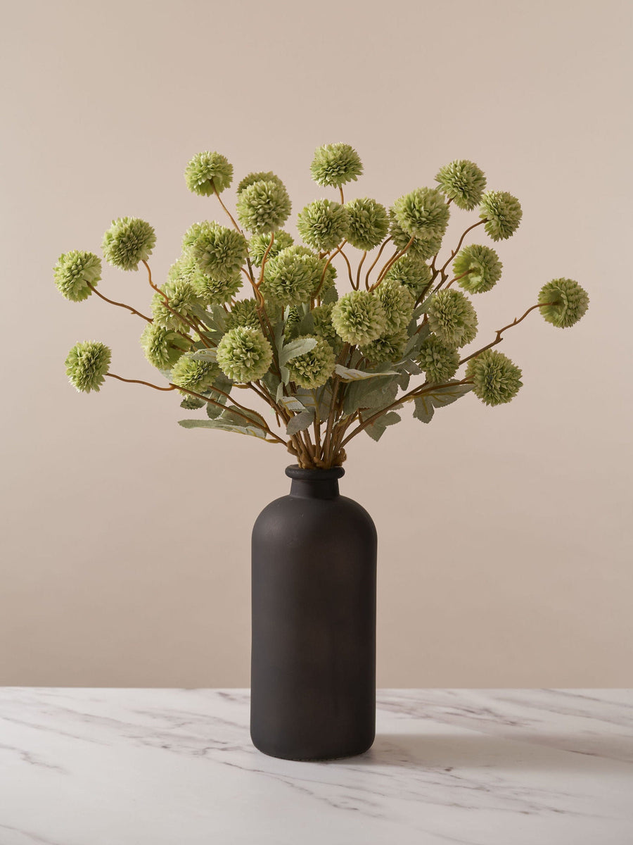 Faux Kiku Flower - Green (10 Stems / 50 Heads)
