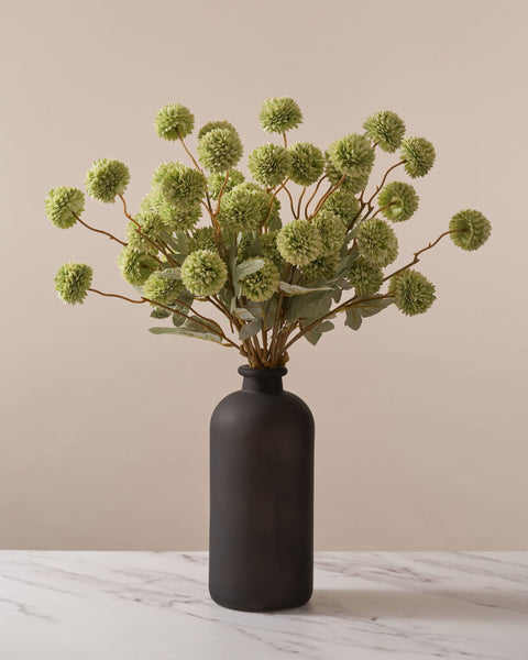 Faux Kiku Flower - Green (10 Stems / 50 Heads)