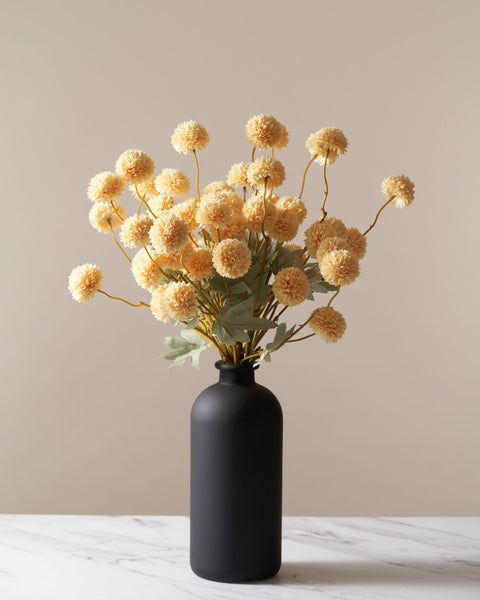 Faux Kiku Flower - Yellow (10 Stems / 50 Heads)
