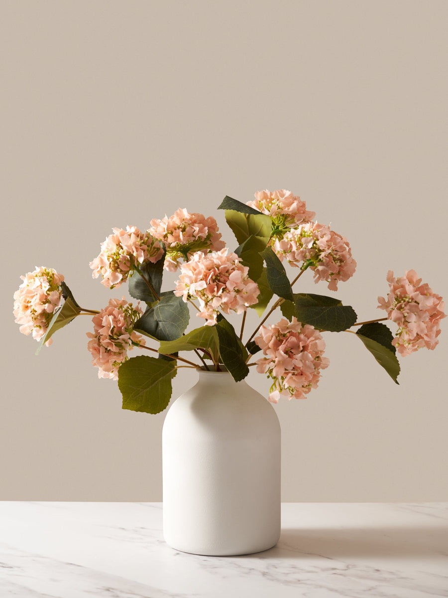 Faux Mini Hydrangea Bouquet - Blush (3 Stems)