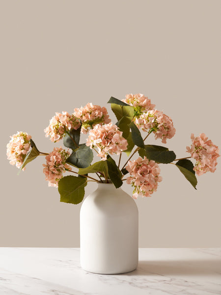 Faux Mini Hydrangea Bouquet - Blush (3 Stems)