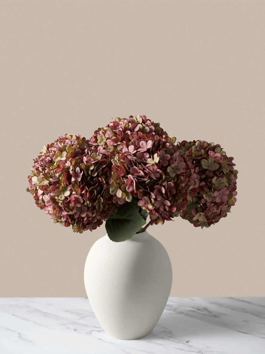 Large Faux Hydrangea - Purple (5 Stems)