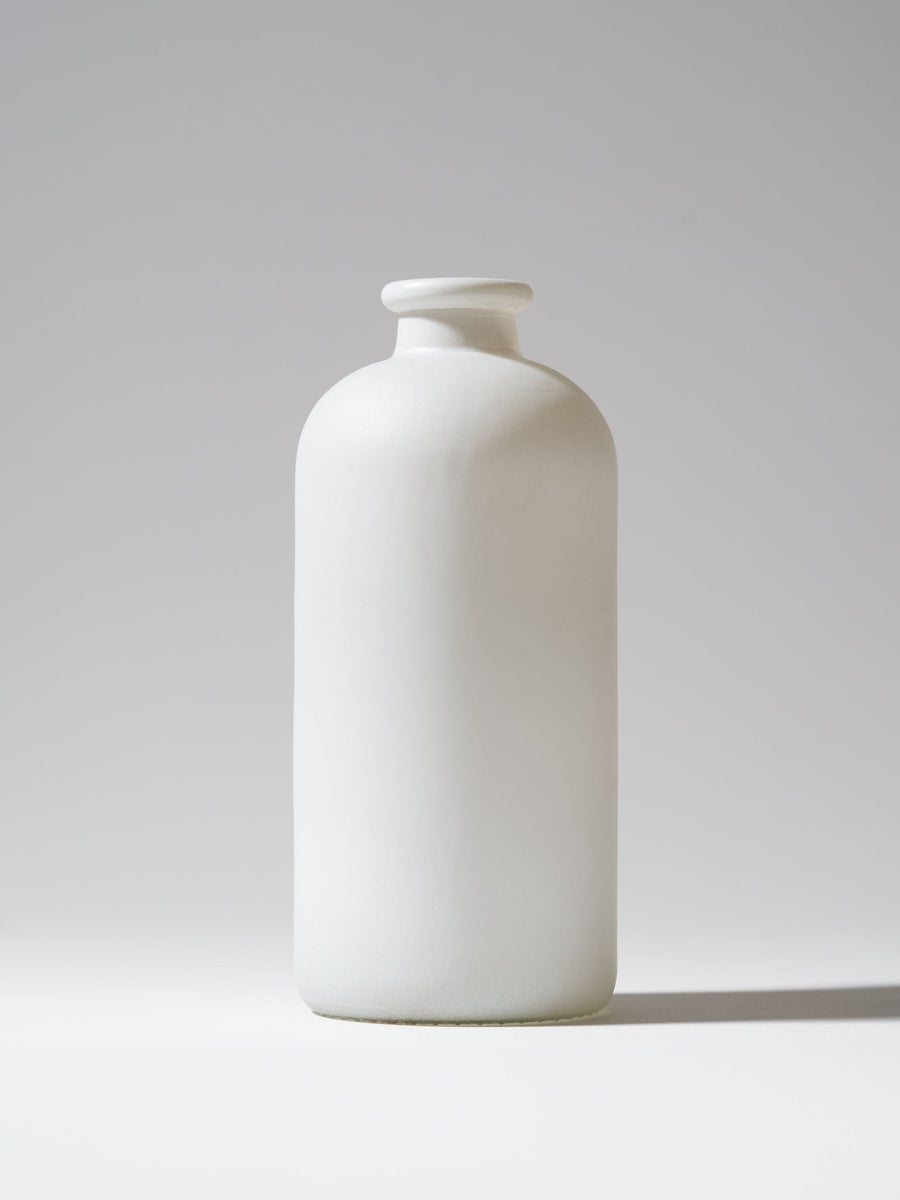 Aria Glass Vase - Frosted White