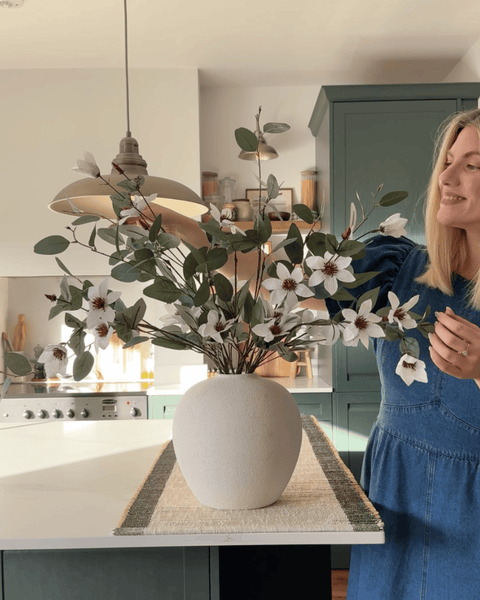 Faux Arrangement - Eucalyptus and White Magnolia